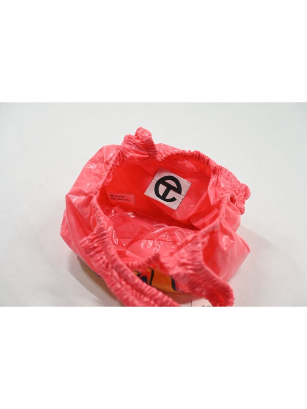Telfar Small Telfar Smiley Face Plastic Bag in Pink Haze - Picture 8 of 8